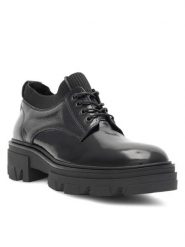Badura Oxfordy WALENCIA-2875 Czarny. Czarne półbuty damskie Badura, bez wzorów, ze skóry, bez obcasa, bez zapięcia. Za 379.99 zł.