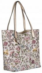 Shopperka j. różowa David Jones [DH] G-23124. Czerwone torebki do ręki damskie David Jones, bez wzorów, ze skóry ekologicznej, bez dodatków. Za 124.99 zł.