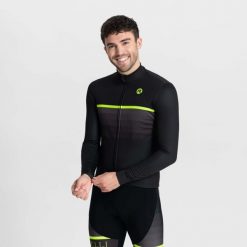 Koszulka rowerowa męska Rogelli HERO II z długim rękawem. Czarne buty sportowe męskie Rogelli, bez zapięcia, rowerowe. Za 432.00 zł.