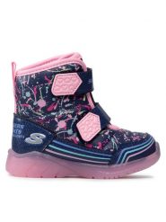 Skechers Śniegowce Power Paint 302653N/NVMT Granatowy. Niebieskie buty zimowe dziewczęce Skechers, ze skóry, bez zapięcia. Za 139.99 zł.