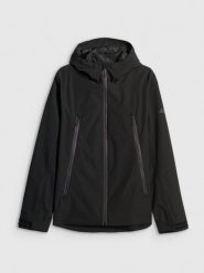 4F Kurtka przejściowa membrana 5000 męska - czarna S. Czarne kurtki męskie 4f, m, bez wzorów, z materiału, bez kaptura. Za 349.99 zł.