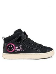 Geox Sneakersy J Kalispera Girl J744GI 5402 C0922 M Czarny. Czarne buty sportowe dziewczęce Geox, bez wzorów, ze skóry, bez zapięcia. Za 269.99 zł.