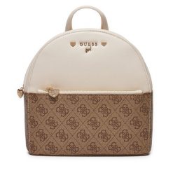 Plecak Guess. Brązowe plecaki damskie Guess, z aplikacjami. Za 269.99 zł.
