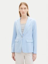 Tom Tailor Marynarka 1040327 Błękitny Regular Fit. Niebieskie żakiety damskie Tom Tailor, bez wzorów, z syntetyku. Za 379.99 zł.