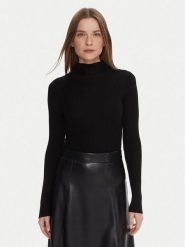 TWINSET Sweter 252TT3111 Czarny Slim Fit. Czarne swetry damskie Twinset, m, bez wzorów, z wełny, bez kołnierzyka, bez ramiączek, bez kaptura. Za 519.99 zł.