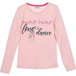 Koszulka w kolorze jasnoróżowym. Czerwone bluzki dla dziewczynek Daniel Hechter, Naf Naf Kids, bez wzorów, bez kołnierzyka, bez ramiączek. W wyprzedaży za 29.95 zł.