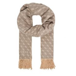 Szalik Guess. Brązowe szaliki i chusty damskie Guess, z aplikacjami. Za 239.99 zł.
