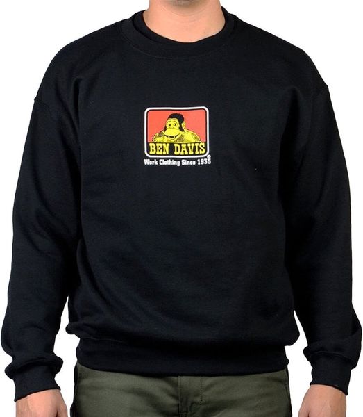 Bluza Ben Davis Crew Sweatshirt Black. Czarne bluzy męskie Russell Hobbs, m, bez wzorów, bez kaptura. Za 168.26 zł.