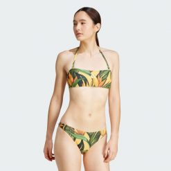 Zestaw adidas x FARM Neckholder Bikini. Zielone bikini damskie Adidas, l, bez wzorów. Za 230.05 zł.