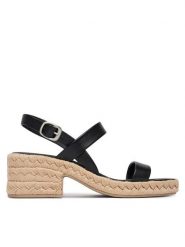 Calvin Klein Sandały Block Heel Espa 50 Slingb Lth HW0HW02903 Czarny. Czarne sandały damskie Calvin Klein, bez wzorów, ze skóry, bez obcasa, na słupku, bez zapięcia. Za 569.99 zł.