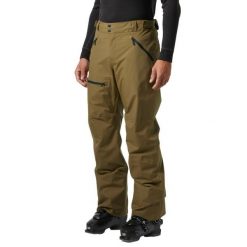 Spodnie narciarskie cargo Helly Hansen Sogn. Brązowe spodnie snowboardowe męskie Helly Hansen, bez wzorów, narciarskie. Za 930.50 zł.