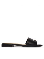 Guess Japonki FLJTBT ELE19 Czarny. Czarne klapki damskie Guess, z aplikacjami, ze skóry, bez obcasa. Za 499.99 zł.