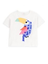 Coccodrillo T-Shirt WC5143201TGK Biały Regular Fit. Białe t-shirty i topy dla dziewczynek COCCODRILLO, bez wzorów, z bawełny, bez ramiączek. Za 29.99 zł.