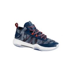 Buty Damskie Do Gry W Koszykówkę Sc500 Mid. Niebieskie obuwie sportowe damskie TARMAK, bez wzorów, z kauczuku, do koszykówki, Adidas Advantage. Za 199.99 zł.