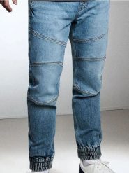 Spodnie jogger - niebieski. Niebieskie spodnie materiałowe męskie Sinsay, bez wzorów, z jeansu. Za 59.99 zł.