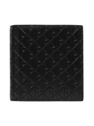 Calvin Klein Portfel Embossed Emblem Trifold LV04D1145G Czarny. Czarne portfele męskie Calvin Klein, bez wzorów, ze skóry. Za 369.99 zł.