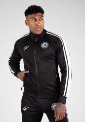 Bluza fitness męska Gorilla Wear Stratford Jacket. Czarne bluzy męskie GORILLA WEAR, m, bez wzorów, z dresówki, bez kaptura. Za 325.75 zł.