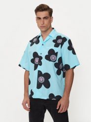 Hugo Koszula Eligino 50513855 Niebieski Oversize. Niebieskie koszule męskie Hugo, m, bez wzorów, z bawełny, bez kołnierzyka, bez ramiączek. Za 479.99 zł.