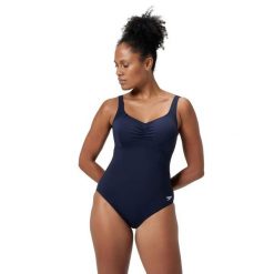 Damski kostium kąpielowy 1-częściowy Speedo AquaNite. Niebieskie kostiumy jednoczęściowe damskie Speedo, bez wzorów, z lycry, klasyczne, do pływania. Za 299.99 zł.