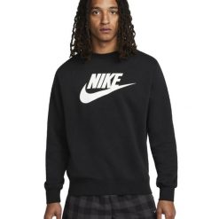 Bluza dresowa sportowa męska Sportswear Club Fleece. Czarne bluzy męskie Nike, m, bez wzorów, z bawełny, bez kaptura. Za 199.99 zł.