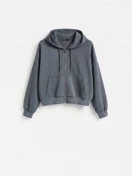 Bluzka z modalem - ciemnoszary. Szare bluzki damskie Reserved, l, bez wzorów, z dzianiny, bez kołnierzyka, bez ramiączek. Za 139.99 zł.