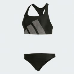 Zestaw bikini Big Bars C-back. Czarne bikini damskie Adidas, xs, bez wzorów. Za 199.00 zł.