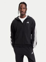 Adidas Bluza Essentials 3-Stripes French Terry KY6568 Czarny Regular Fit. Czarne bluzy męskie Adidas, m, bez wzorów, z bawełny, bez kaptura. Za 251.99 zł.