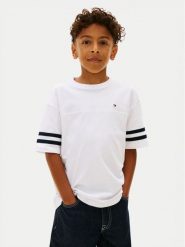 Tommy Hilfiger T-Shirt KB0KB10299 M Biały Regular Fit. Białe t-shirty dla chłopców Tommy Hilfiger, bez wzorów, z bawełny, bez ramiączek. Za 129.99 zł.