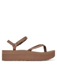 Teva Sandały Flatform Slim 1164630 Brązowy. Brązowe sandały damskie Teva, bez wzorów, z materiału, bez obcasa, na koturnie, bez zapięcia. Za 279.99 zł.