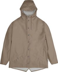Rains Rains kurtka przeciwdeszczowa unisex JACKET 12010 17 TAUPE L. Kurtki damskie Rains, l, bez wzorów, bez kaptura. Za 369.99 zł.