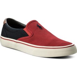 Tenisówki POLO RALPH LAUREN - Thompson 816688439008 Red/Navy. Czerwone trampki męskie Polo Ralph Lauren, z gumy. W wyprzedaży za 279.00 zł.