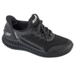 Buty sportowe Sneakersy damskie, Skechers Slip-Ins: Bobs Geo Lite - Divine Pace. Czarne obuwie sportowe damskie Skechers, bez wzorów, sportowe, bez zapięcia. Za 299.99 zł.