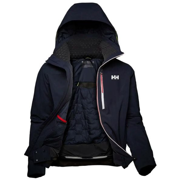 Kurtka narciarska Helly Hansen alpha lifaloft. Niebieskie kurtki męskie Helly Hansen, m, bez wzorów, z elastanu, bez kaptura, narciarskie. Za 2,038.50 zł.