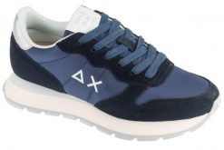 Buty sportowe Sneakersy damskie, Ally Gold Silver. Niebieskie obuwie sportowe damskie SUN68, bez wzorów, z materiału, trekkingowe. Za 429.99 zł.