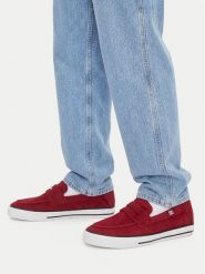 DC Shoes Tenisówki EO-LEA-ZL-D107 Bordowy. Czerwone trampki męskie DC Shoes, bez wzorów, ze skóry, bez zapięcia. Za 279.99 zł.