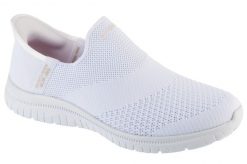 Buty sportowe Sneakersy damskie, Slip-ins: Virtue - Sleek. Białe obuwie sportowe damskie Skechers, bez wzorów, z materiału, trekkingowe. Za 299.99 zł.