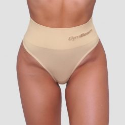 Figi damskie brazylijskie bezszwowe beżowe 2Pack. Brązowe figi damskie GYMBEAM, s, bez wzorów, z elastanu. Za 55.90 zł.