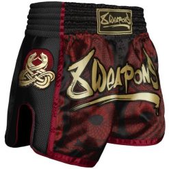 8 Weapons Spodenki Muay Thai Naga Czarne/Czerwone. Czerwone szorty damskie 8 WEAPONS, l, z aplikacjami, z materiału, eleganckie, z podwyższonym stanem. Za 317.00 zł.