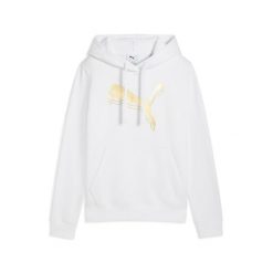 Damska bluza z kapturem ESS METALLIC PUMA. Czerwone bluzy damskie Puma, s, bez wzorów, z bawełny, z kapturem. Za 249.00 zł.
