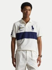 Polo Ralph Lauren Polo 710B21925001 Kremowy Regular Fit. Białe koszulki polo męskie Polo Ralph Lauren, m, bez wzorów, z bawełny, bez ramiączek. Za 949.99 zł.