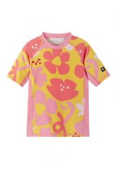 Koszulka do pływania dziecięca Reima Joonia. Żółte t-shirty i topy dla dziewczynek Reima, bez wzorów, z elastanu, bez ramiączek. Za 129.99 zł.