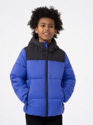 4F Kurtka zimowa 4FJAW23TDJAM274 Niebieski Regular Fit. Niebieskie buty zimowe chłopięce 4f, bez wzorów, z syntetyku, bez zapięcia. Za 279.99 zł.