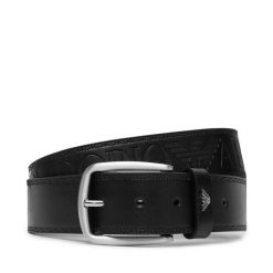 Pasek Emporio Armani. Czarne paski damskie Emporio Armani, bez wzorów. Za 569.99 zł.