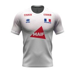 Koszulka treningowa Francja 2026/27. Białe koszulki sportowe męskie ERREA, m, bez wzorów, ze skóry, bez kołnierzyka, bez ramiączek, na fitness i siłownię. Za 245.50 zł.
