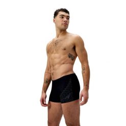 Kąpielówki męskie spodenki kąpielowe Speedo Medley Logo. Czarne kąpielówki męskie Speedo, m, bez wzorów, do pływania. Za 257.90 zł.