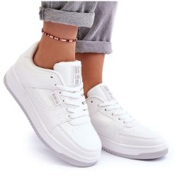 Damskie Buty Sportowe Sneakersy Big Star MM274354 Białe. Białe obuwie sportowe damskie bez wzorów, ze skóry. Za 207.99 zł.