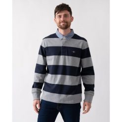 Koszulka polo z długim rękawem Gant Classic Heavy Rugger. Szare bluzki z długim rękawem męskie GANT, m, bez wzorów, z materiału, eleganckie, bez kołnierzyka. Za 534.50 zł.