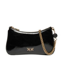 Torebka PINKO. Czarne torebki do ręki damskie Pinko, bez wzorów, wizytowe, bez dodatków. Za 1,079.00 zł.