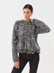 TWINSET Kardigan 232TP3060 Czarny Regular Fit. Czarne kardigany damskie Twinset, m, bez wzorów, z syntetyku, bez kołnierzyka, bez ramiączek, bez kaptura. Za 1,489.00 zł.