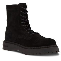 Trapery Tommy Jeans. Czarne kozaki męskie Tommy Jeans, z jeansu, casualowe, bez zapięcia. Za 749.99 zł.